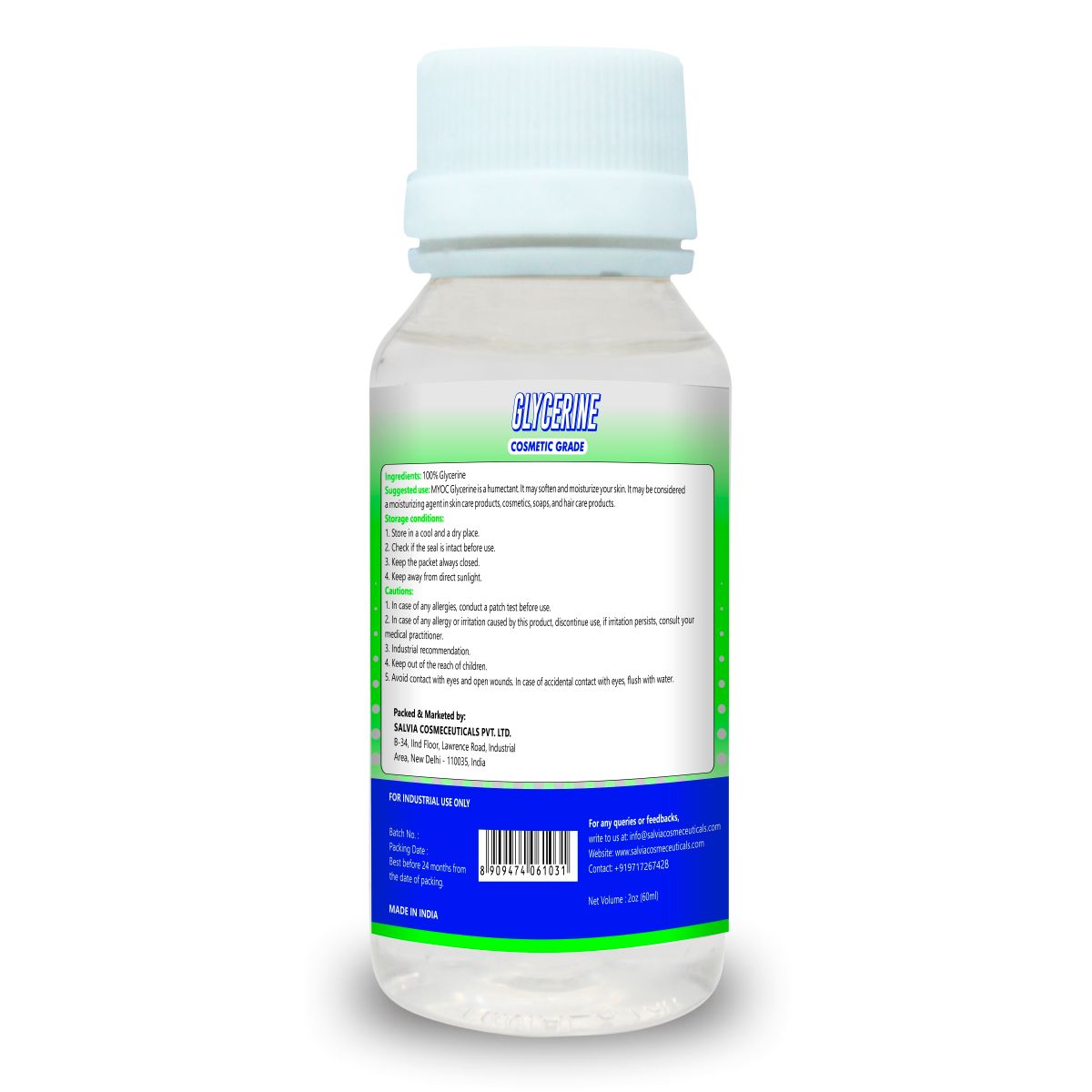 Salvia Cosmetic Raw Material Myoc Pure Glycerine Salvia Cosmetic Raw Material Myoc Pure Glycerine